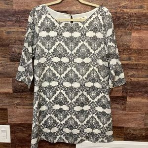 BOHME-Midi vintage print 3/4 sleeve dress